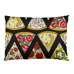 Vector-seamless-pattern-with-italian-pizza-top-view Pillow Case