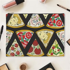 Vector-seamless-pattern-with-italian-pizza-top-view Cosmetic Bag (XL)