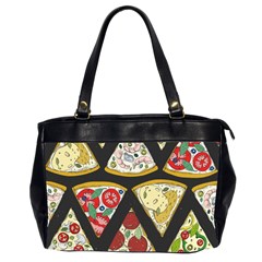 Vector-seamless-pattern-with-italian-pizza-top-view Oversize Office Handbag (2 Sides)