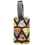 Vector-seamless-pattern-with-italian-pizza-top-view Luggage Tag (two sides) Front