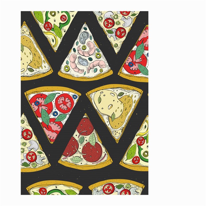 Vector-seamless-pattern-with-italian-pizza-top-view Small Garden Flag (Two Sides)