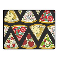 Vector-seamless-pattern-with-italian-pizza-top-view Double Sided Fleece Blanket (small) by Pakemis