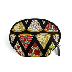 Vector-seamless-pattern-with-italian-pizza-top-view Accessory Pouch (Small)