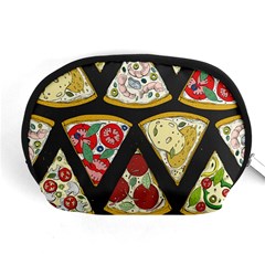 Vector-seamless-pattern-with-italian-pizza-top-view Accessory Pouch (Medium)