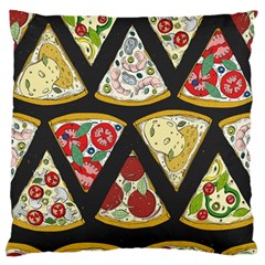 Vector-seamless-pattern-with-italian-pizza-top-view Standard Flano Cushion Case (One Side)