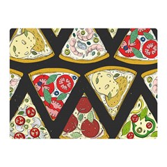 Vector-seamless-pattern-with-italian-pizza-top-view Double Sided Flano Blanket (mini) by Pakemis