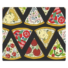 Vector-seamless-pattern-with-italian-pizza-top-view Double Sided Flano Blanket (small) by Pakemis