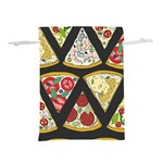 Vector-seamless-pattern-with-italian-pizza-top-view Lightweight Drawstring Pouch (S) Front