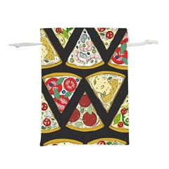 Vector-seamless-pattern-with-italian-pizza-top-view Lightweight Drawstring Pouch (L)