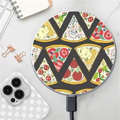 Vector-seamless-pattern-with-italian-pizza-top-view Wireless Charger by Pakemis