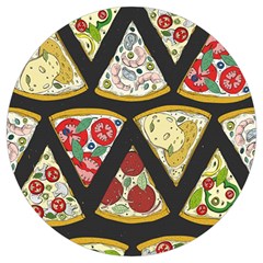 Vector-seamless-pattern-with-italian-pizza-top-view Round Trivet