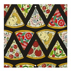 Vector-seamless-pattern-with-italian-pizza-top-view Banner and Sign 4  x 4 