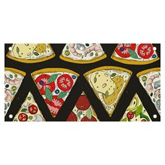 Vector-seamless-pattern-with-italian-pizza-top-view Banner and Sign 6  x 3 