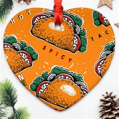 Seamless Pattern With Taco Ornament (heart) by Pakemis