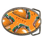 Seamless pattern with taco Belt Buckles Front