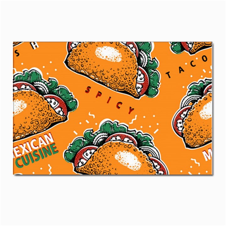 Seamless pattern with taco Postcard 4 x 6  (Pkg of 10)