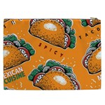 Seamless pattern with taco Cosmetic Bag (XXL) Back