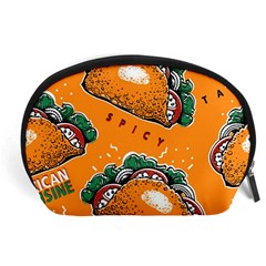 Seamless pattern with taco Accessory Pouch (Large)