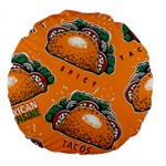 Seamless pattern with taco Large 18  Premium Flano Round Cushions Front