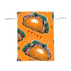 Seamless pattern with taco Lightweight Drawstring Pouch (S)