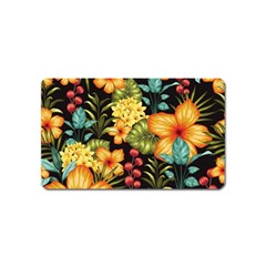 Fabulous Colorful Floral Seamless Magnet (name Card) by Pakemis