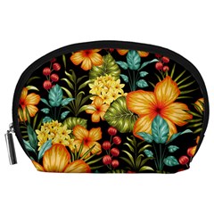 Fabulous Colorful Floral Seamless Accessory Pouch (large) by Pakemis