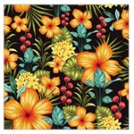 Fabulous colorful floral seamless Square Satin Scarf (36  x 36 ) Front