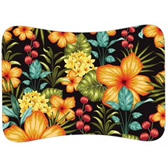 Fabulous Colorful Floral Seamless Velour Seat Head Rest Cushion by Pakemis