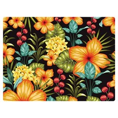 Fabulous Colorful Floral Seamless Double Sided Flano Blanket (extra Small) by Pakemis