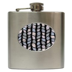 Seamless Pattern With Interweaving Braids Hip Flask (6 oz)