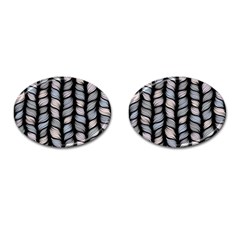 Seamless Pattern With Interweaving Braids Cufflinks (Oval)