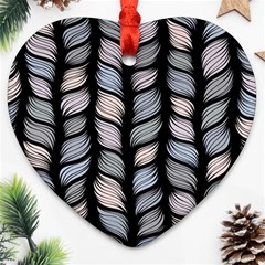 Seamless Pattern With Interweaving Braids Heart Ornament (two Sides) by Pakemis