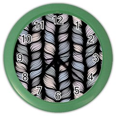 Seamless Pattern With Interweaving Braids Color Wall Clock by Pakemis