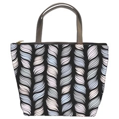 Seamless Pattern With Interweaving Braids Bucket Bag