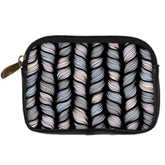 Seamless Pattern With Interweaving Braids Digital Camera Leather Case