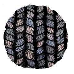 Seamless Pattern With Interweaving Braids Large 18  Premium Round Cushions