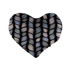 Seamless Pattern With Interweaving Braids Standard 16  Premium Heart Shape Cushions