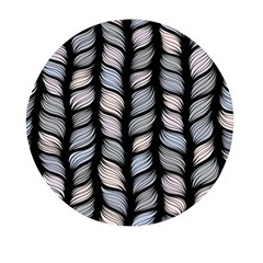 Seamless Pattern With Interweaving Braids Mini Round Pill Box