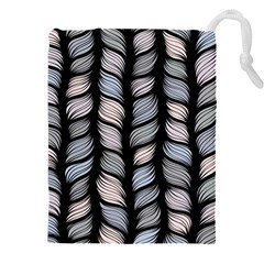 Seamless Pattern With Interweaving Braids Drawstring Pouch (5xl) by Pakemis