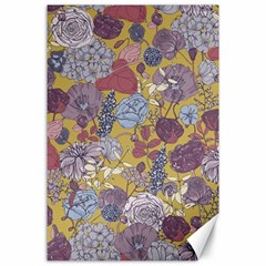 Floral Seamless Pattern With Flowers Vintage Background Colorful Illustration Canvas 24  X 36  by Pakemis