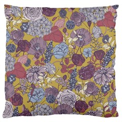 Floral Seamless Pattern With Flowers Vintage Background Colorful Illustration Large Cushion Case (one Side) by Pakemis