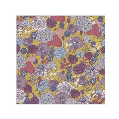 Floral Seamless Pattern With Flowers Vintage Background Colorful Illustration Square Satin Scarf (30  X 30 ) by Pakemis