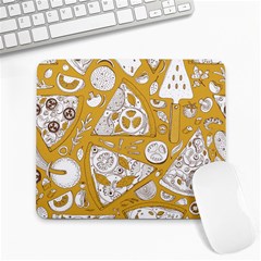 Vector-seamless-pizza-slice-pattern-hand-drawn-pizza-illustration-great-pizzeria-menu-background - Large Mousepad by Pakemis