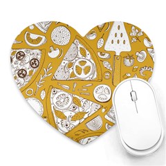 Vector-seamless-pizza-slice-pattern-hand-drawn-pizza-illustration-great-pizzeria-menu-background - Heart Mousepad by Pakemis