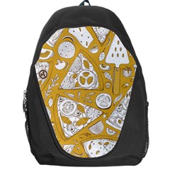 Vector-seamless-pizza-slice-pattern-hand-drawn-pizza-illustration-great-pizzeria-menu-background - Backpack Bag by Pakemis