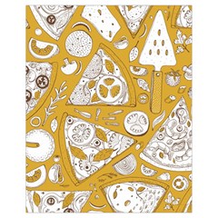 Vector-seamless-pizza-slice-pattern-hand-drawn-pizza-illustration-great-pizzeria-menu-background - Drawstring Bag (small) by Pakemis