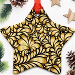 Damask-teardrop-gold-ornament-seamless-pattern Ornament (Star) Front