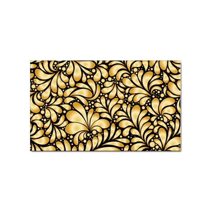 Damask-teardrop-gold-ornament-seamless-pattern Sticker (Rectangular)