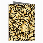 Damask-teardrop-gold-ornament-seamless-pattern Greeting Cards (Pkg of 8) Right