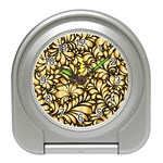 Damask-teardrop-gold-ornament-seamless-pattern Travel Alarm Clock Front